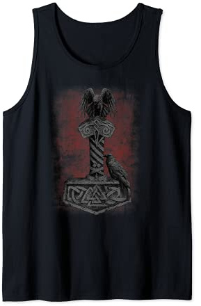 Nordische Mythologie Mjölnir Thor Hammer Raben Odins Midgard Tank Top