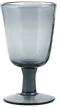H&H Set 6 calici in vetro Saturno Grigio cl28