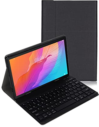 Bluetooth Wireless Keyboard, QWERTY Layout Universal Folding Folio Case Cover mit Tastatur, PU Leder Schutzhülle mit Halterung für P20, für P20HD, für M40 PRO