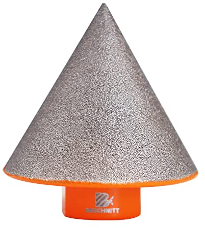 Diamant-Fasenbohrer 50mm - BRSCHNITT Diamant Fasenbits Fingerfräser zum Vergrößern Löcher in Fliesen Porzellan Marmor Keramik Granit M14 Gewinde für Winkelschleifer