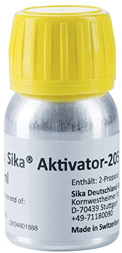 Sika – Haftreiniger auf Lösemittelbasis – Sika Aktivator-205 Transparent – für nicht poröse Untergründe – zur Reinigung von Klebeflächen – 30 ml