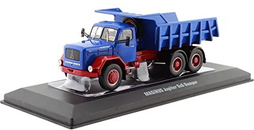 ixo models Magirus Jupiter 6X6 Muldenkipper blau rot Modellauto 1:43