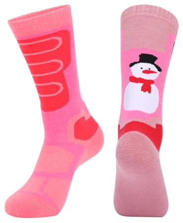 HUIOP Chaussettes de ski pour enfants Chaussettes d'hiver chaudes pour garçons et filles Chaussettes de ski thermiques pour enfants,chaussettes en laine pour enfants