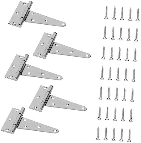 HEMOTON 5juegos Bisagras De Armario Multiusos Para Puertas Bisagras Ocultas y Plegables Reemplazos De Shaped Heavy Duty