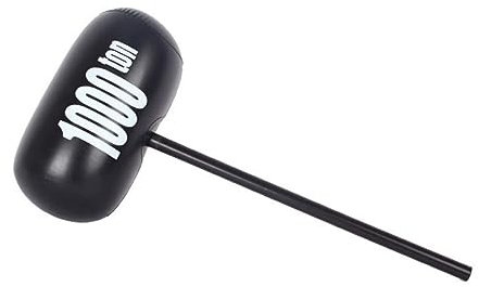ifundom Inflatable Hammer Toy for Kids, Black Pool Party Favor, Lightweight Blow-up Toy Hammer for Toddler Fun and Pool Games