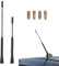 2 Unidades de Antena de Techo para Coche Con 4 Tornillos - Universal para Radio, Varilla Modificada (9 y 11 Pulgadas)