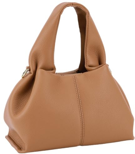 TIAASTAP kleine Handtasche für Damen PU Leder kleine Tasche Vintage Hobo Bag Beuteltasche Einfarbig Clutch Umhängetasche Damen klein Schultertasche Geldbörse Women's Shoulder Bag