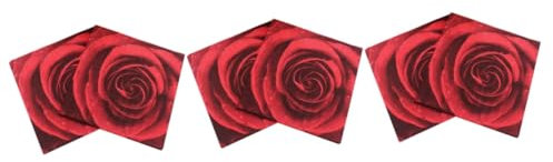 CORHAD 60blätter Wiederverwendbar-papierservietten Mit Rotem Rosen- Für Hochzeiten Partys Und Valentinstag Hochwertige Saugfähige Servietten Für Festliche Anlässe