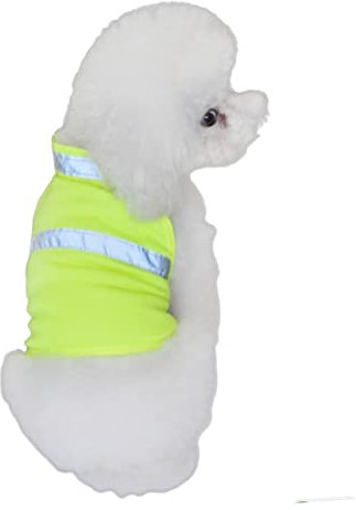 BUGUUYO Reflektierende Sicherheitsweste Hund Atmungsaktiv Fluoreszierendes Gelb Größe s Verstellbar Outdoor Weste Für Gassi Jagd Und Training