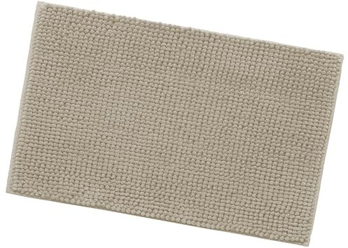 Etrexonline Alfombra de Baño de Microfibra de Chenilla - Antideslizante, Absorbente y de Secado Rápido, Suavidad Extra para Ducha y Bañera (40x60 cm, Beige Claro)