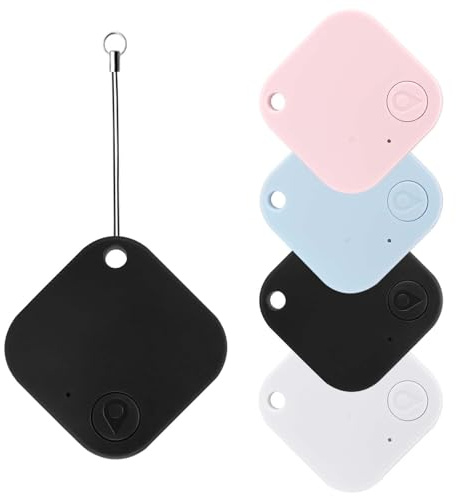 Key Finder, Bluetooth Item Tracker, Smart Tag GPS Locator, Anti-Lost Wireless Device for Keys, Wallet, Luggage, Pets, Kids - iOS & Android Compatible, 4 Pack