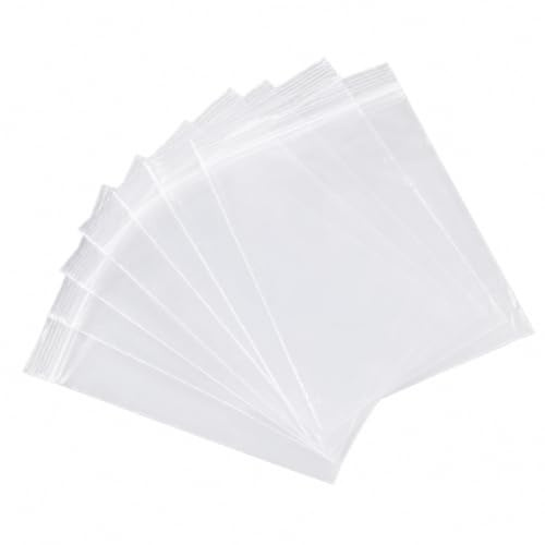 RFE Grip Seal Bags (200 x, 4.5 x 4.5 - 114mm x 114mm) *CHOOSE YOUR SIZE AND QUANTIY*| Strong Resealable Zip Lock Bags | Clear Plastic Bags | Freezer Bags | Bags for Food Storage Jewellery