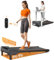REPOWER Laufband für zuhause Walking pad, Büro-Laufband，mit automatischer Steigung bis 9%, Superleiser walkingpad mit Fernbedienung, dreistufig verstellbar, 136 kg Kapazität.（Orange）