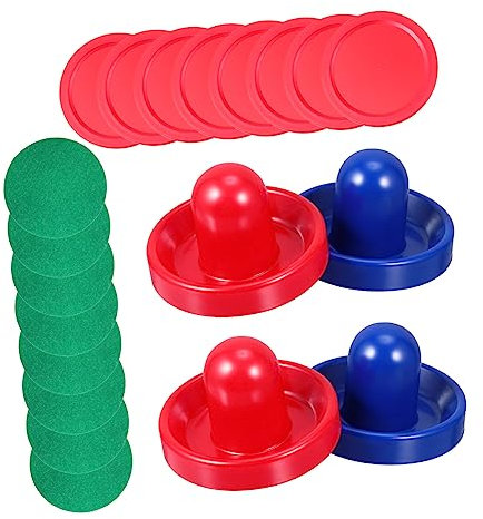 Yardwe Airhockey-Schieber Und Pucks Für Airhockey-Tisch Ersatz Zubehör Aus Schlagfestem Kunststoff Mit Dickem Fusselpad