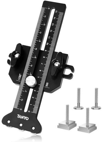 TANYO Thin Rip Jig Table Saw Jig Guide for Making Repetitive Narrow Strip, 3 Pulleys Thin Strip Cut for 3/8“ x 3/4” U Slot and 1/4“ x 3/8” T Slot, Woodworking Tool for Table Saw Band Saw Router Table