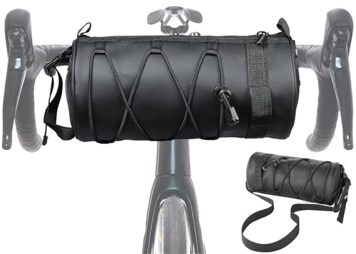 Borsa Manubrio Bici – Borsa Telaio Bici Impermeabile 2,5L – borsa per bici elettrica - borsa sottosella bici Con Tracolla Regolabile, Realizzata in 600D Poliestere, Adatta per MTB, Bici Corsa, Gravel