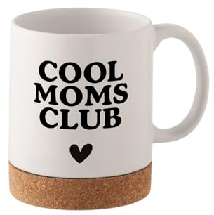 wunderwunsch Tasse Kaffeetasse mit Korkboden, Kaffeebecher als Geschenk für Mom, Mutter, Mama zum Frauentag, Muttertag und als Dank Geschenkidee (Cool Moms)