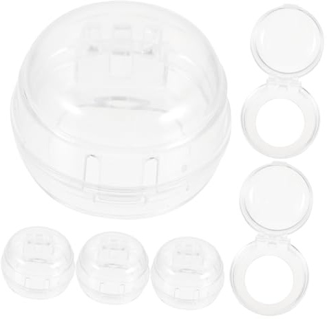 Kindersichere Knopfabdeckung aus Kunststoff für Runde Tasten | Transparent, für Haushaltsgeräte und Induktionsherd, Simple Praktische Ausführung, 6 Stück