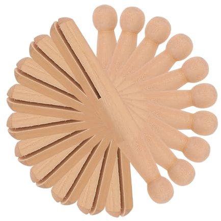 iplusmile Pinces à Linge en Bois pour L'Artisanat 10 Pièces Bâtonnets en Bois Fendus Mini Pinces à Linge Bricolage Création de Poupées Anciennes Décoration Intérieure