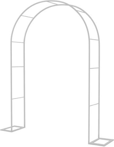 ZincCoated Metal Garden Arch for Roses & Jasmine Adjustable Height 200230cm Width Options 80350cm Durable Outdoor Pergola White Garden Trellis