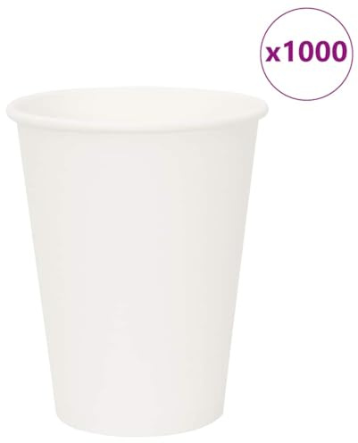 Genérico Tazas de café de Papel 1000 uds 12oz 300ml Blanco,Economía e Industria,Restauración,Vajilla desechable,Vasos desechables-4102792