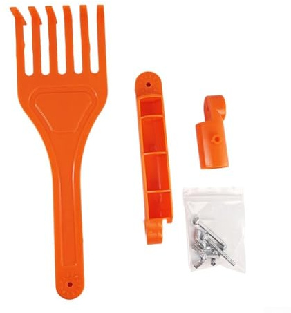 Mini rastrello per grondaie, testa girevole regolabile per un funzionamento sicuro del terreno, tetto in plastica per pulire le foglie per grondaie e giardini (B)