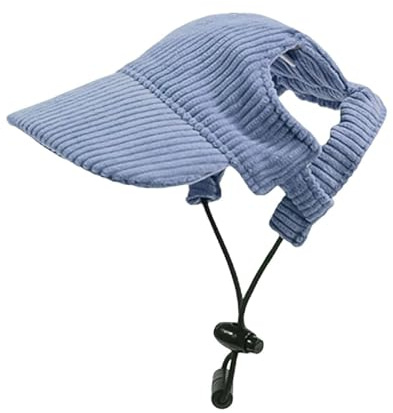 Haustierbedarf Atmungsaktiver Sonnenhut für Hunde, für kurznasige Rassen, leichte Schirmmütze Polyester Outdoor-Aktivitäten, Sommer-Haustierzubehör (Light Blue, XS)