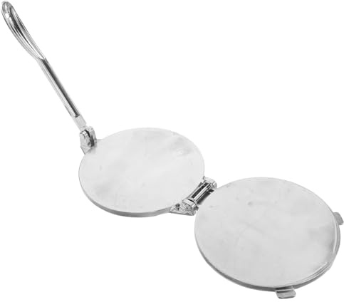 JECOMPRIS Prensa para Tortillas Manual de 16 Cm Color Natural, Herramienta Antideslizante para Hacer Empanadas y Dumplings, Prensa de Masa Resistente para Cocina Casera
