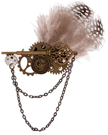 BLESSUME Broche Vintage Alliage Rétro Steampunk Broche Victorienne (H)