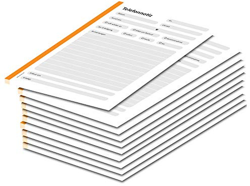 PRICARO Telefonnotizblock, A6, orange, 10 Stück