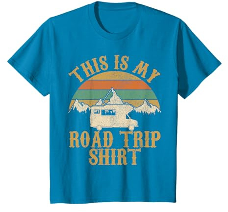 Camping-car Camping Road Trip Roulotte Voyage Fun Voiture T-Shirt