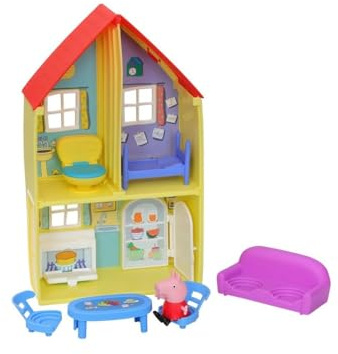 Peppa Pig Peppa’s Adventures Peppa’s Family House Playset Preschool Toy, Includes Figure and 6 Accessories