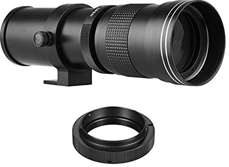 Camera MF Super Telephoto Zoom Lens with AF-mount Adapter Ring Universal 1/4 Thread Replacement for Sony Alpha-mount A55 A33 A550 A500 A100 A200 A700 A300 A350 A900 A99 A77 II Minolta AF-mount A5D A7D