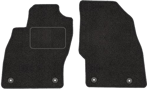 Motohobby Fußmatten passend für Opel Corsa D Schwarz 2-teilig | Automatten, maßgeschneidert, rutschfest, Schmutzschutz für jeden Tag, Velours