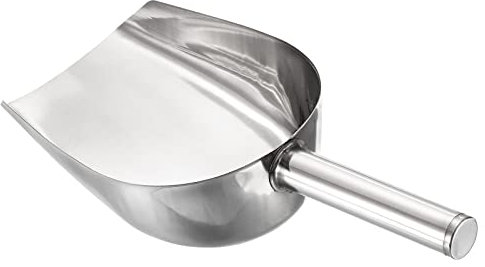 PATIKIL Glace Cuillère, Inox Acier 9.5x3.3 Petit Glace Tissuant Utilité Pelle pour Cuisine Tige Fête, Argent