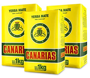 Canarias Yerba Maté Pack 1Kg - 3 Unités - Total 3 Kg de Yerba Maté