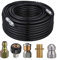 Cowhilan Kit di Tubi di Drenaggio ad Alta Pressione da 30M Compatibili con Karcher Serie, Kit per la Pulizia dei Tubi Dell'acqua, con Adattatori da 1/4 di Pollice