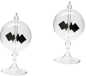 HOMSFOU 2 STK Pyranometer Gyroskop Sisyphos-Tisch Ständige Bewegung Solar Gauner Radiometer Krumme Windmühle Radiometer Glas Rotieren Crocker Glas Mit Hohem Borosilikatgehalt Energie