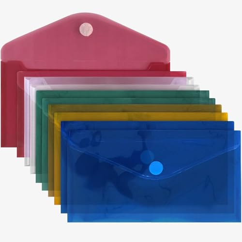 ACROPAQ Dokumentenmappen - Bleiben Sie organisiert mit 10 x A5 Dokumentenmappen - Sichere Klettverschluss - Dokumententaschen - Dokumententasche A5