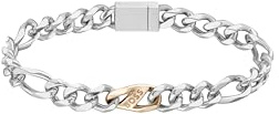 BOSS Jewelry Pulsera de Cadena para Hombre Colección RIAN en Acero Inoxidable con un Charm - 1580613M