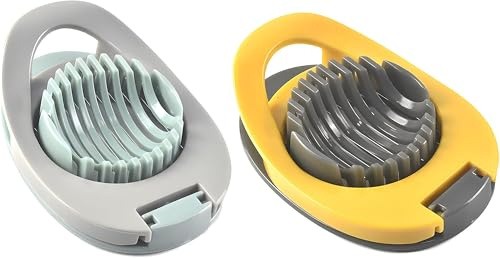 2pcs Egg Slicer for Boiled Eggs, Kiwifruit Strawberry Cutter with Stainless Steel Wire