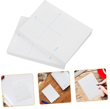 Gogogmee Xy Achsen Übungshefte 2 Stück Millimeterpapier Koordinatenblätter Papier Zeichenblock für Mathematik Raster für Präzises Zeichnen Schulbedarf