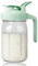 VA1KENE Pichet à lait maternel de 950 ml, 1 bocal en verre Qurat avec couvercle à rabat et bec verseur, 100 % hermétique et étanche pour thé glacé, jus, café froid, lait maternel, vert