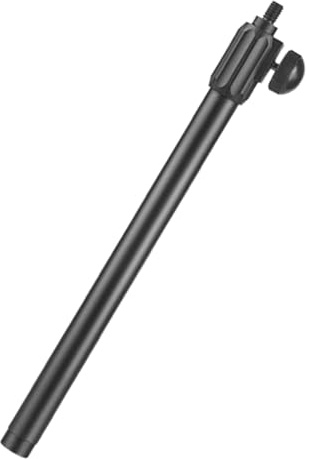 Hoement Telescopic Microphone Boom Pole Iron Material with 3/8 Inch Screw Head Adapter Easy to Operate 50cm Extendable Mic Stand Arm for Studio and Live Performance Use
