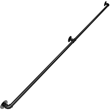 Scala decorativa in ferro battuto nero in stile industriale set completo 25 600 cm lunghezza semplice e creativo design guardrail per scale 400 cm dimensioni