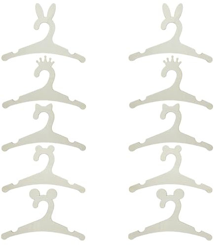 IKOPFLN Baby Kleiderbügel Aus Holz, Baby Kleiderbügel, DIY Holzbügel Für Kinder,Kinderbügel Für Kleinkindergarderobe, rutschfeste Kinderbügel Aus Holz Für Kleider, Kleider, Mäntel, 10 Stück