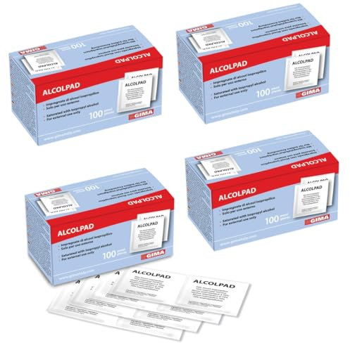 400 Toallitas desinfectantes,Almohadillas de preparación,Toallitas de 70% de alcohol isopropílico, Toallitas antisépticas estériles, doble capa, desinfección y limpieza de piel, lentes, ópticas.