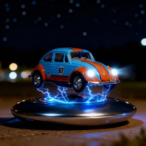 MOOCCI Coche modelo escarabajo flotante con rotación de 360 grados, decoración única del hogar, juguete tecnológico para escritorios, adecuado como regalo para cumpleaños de niños, día de San Valentín