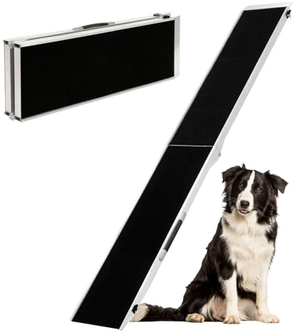 Petigi Auswahl Hunderampe für Auto, Aluminium, Hunde Rampe, Hundetreppe, SUV, rutschfest, Belastbarkeit 50 kg, 70 kg, 90 kg oder 150 kg