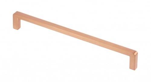 BRESKO 1-20 Stk Möbelgriffe Schrankgriffe Griffe Küchengriffe Stangengriffe Relinggriff Bügelgriff Schubladengriff Türgriff BAGIO (10, Kupfer, Bohrabstand: 192 mm)